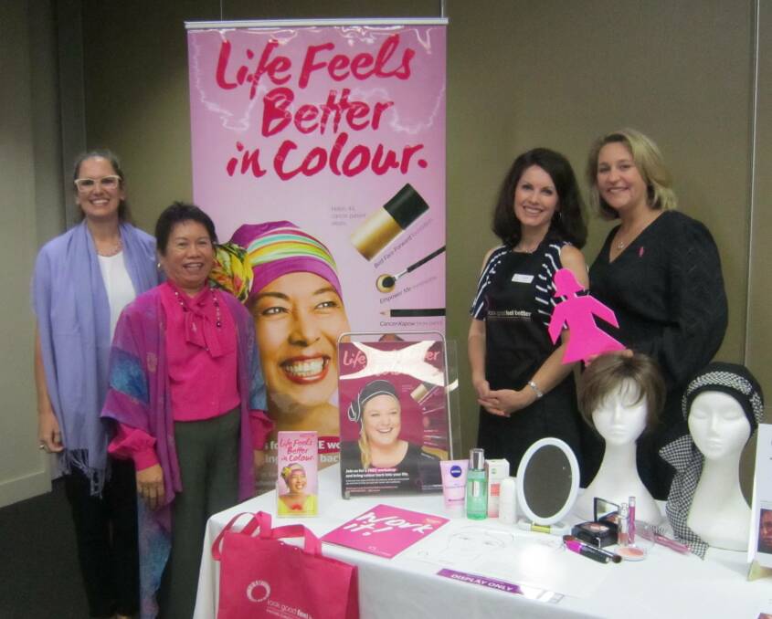 Petrina Burnett, Didith Atkin and Adele Peters of the Look Good Feel Better Program with Breast Cancer Australia Network chief executive officer Kirsten Pilatti.