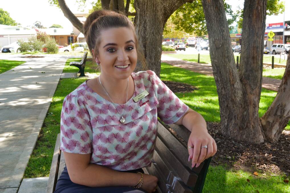Ex Collie Senior High School student Nicole Gesue said she would encourage other students to consider doing a school-based traineeship. Photo: Breeanna Tirant 