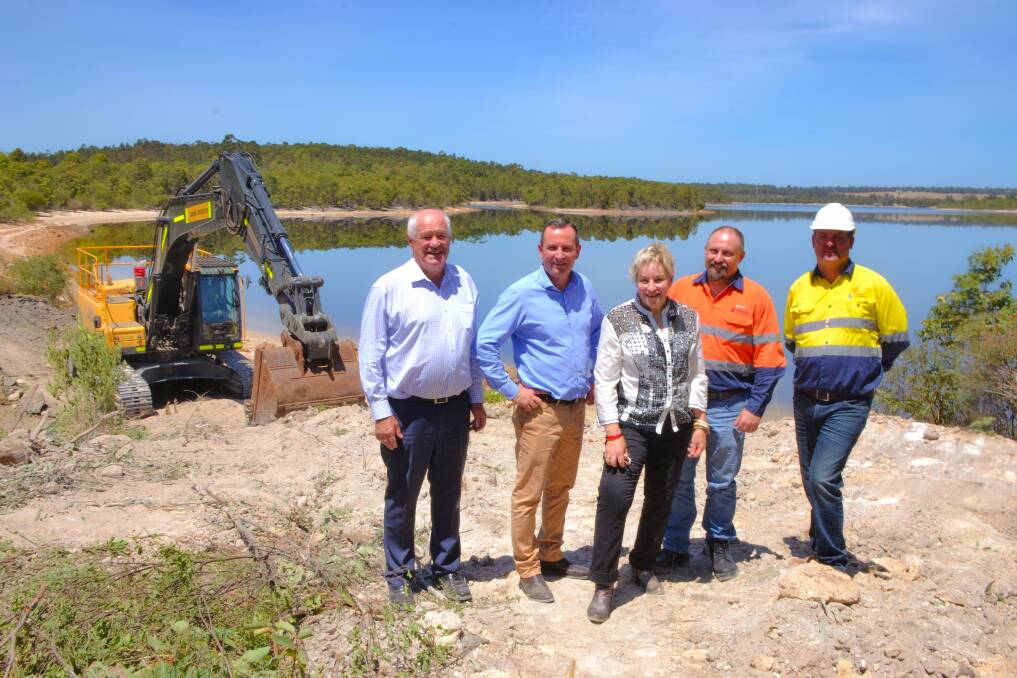 Lake Kepwari is one step closer to opening with rehabilitation works expected to be completed by early April, Premier Mark McGowan announced today in Collie. Photo: Breeanna Tirant. 
