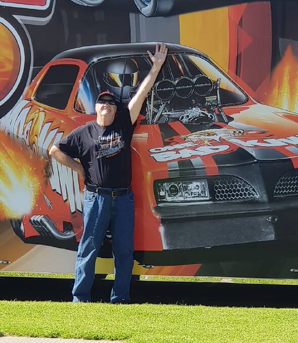 Gary Flatt took Chris Collie on a night out at the Aeroflow Outlaw Nitro Funny Cars at the Perth Motorplex. Photo is supplied.