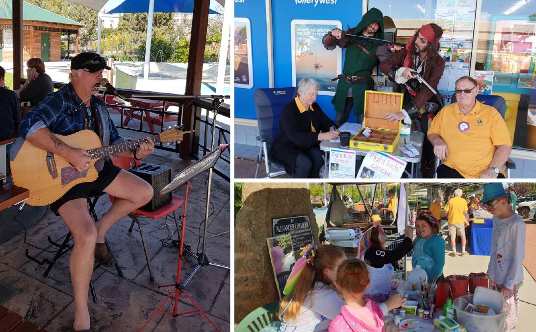 The Collie Lions Club, together with the Collie Leos Club, raised about $4000 for childhood cancer research at their annual barbecue and wood raffle. Photos: Supplied