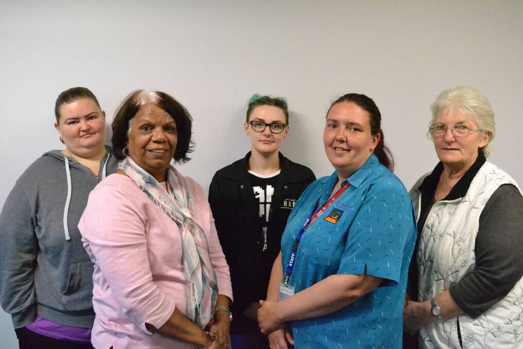 Katie Parker, Collie Hospital Aboriginal liaison officer Karen Brisbane, Lisa Strahan and GP Down South Aboriginal health worker trainee Miranda Kelleher. Photo: Breeanna Tirant 