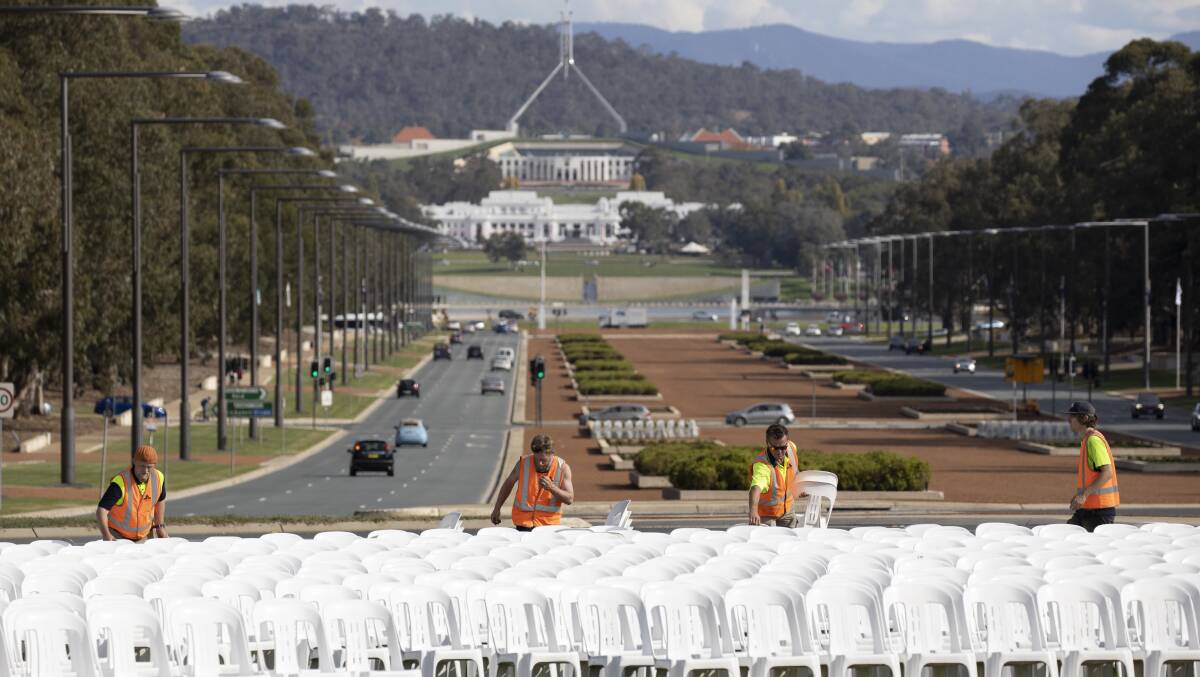 Anzac Day services at the Memorial usually involve huge logistical efforts. Photo: Sitthixay Ditthavong