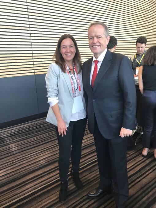 O'Connor candidate Shelley Payne and Federal Opposition leader Bill Shorten. Photo: Supplied.