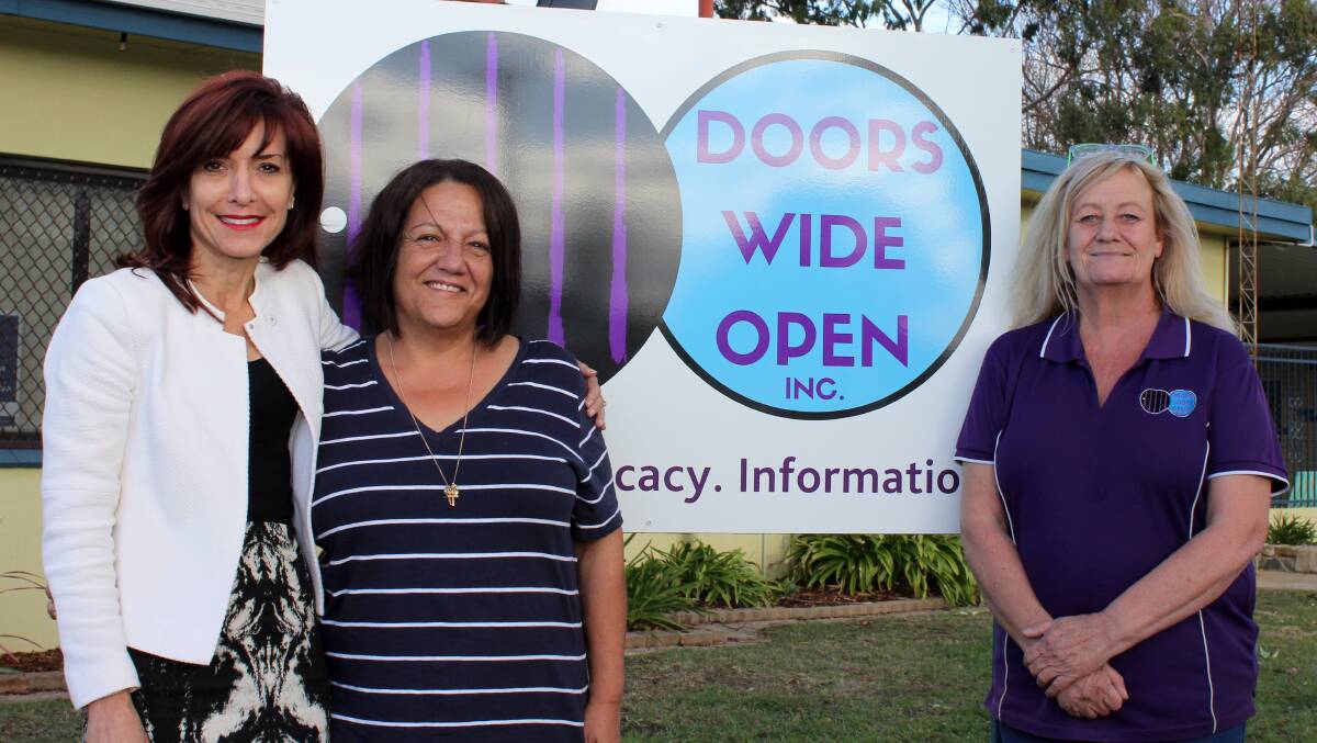 Adele Farina with Doors Wide Open founders Lina Pugh and Julie Kent.