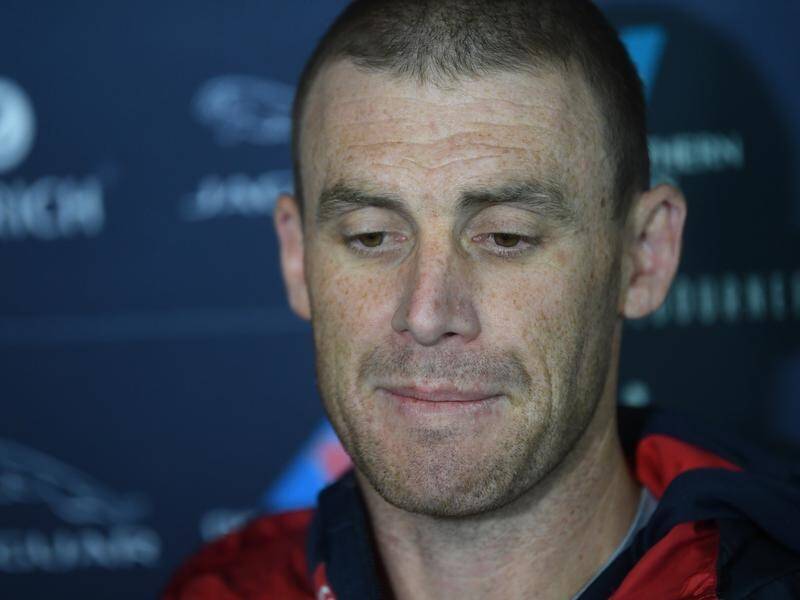 Melbourne coach Simon Goodwin cut short his media conference on Wednesday due to a dizzy spell.