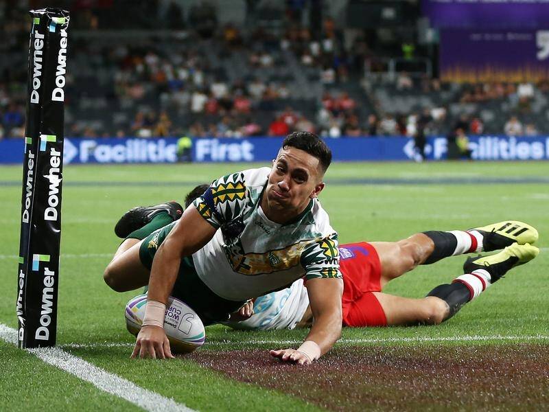 The Cook Islands have stunned Tonga on the opening night of rugby league's World Cup Nines in Sydney