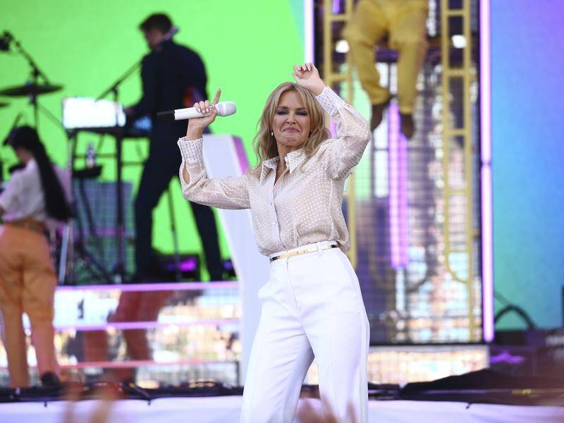 Kylie Minogue has performed to a sell out crowd at Brighton's Pride festival.