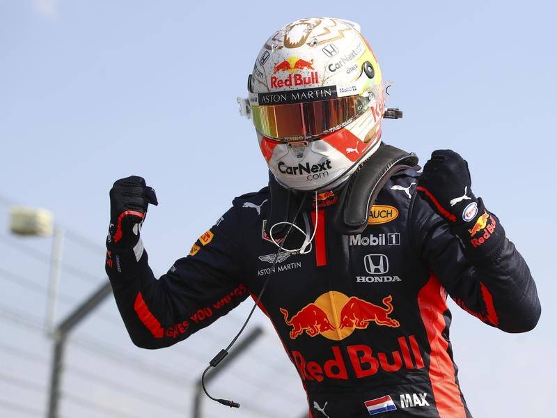 Red Bull's Max Verstappen has won the 70th anniversary Grand Prix at Silverstone.