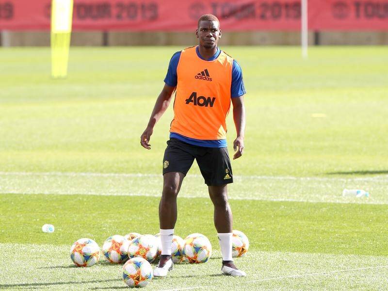 Paul Pogba is in Perth with Manchester United but speculation continues about his future.