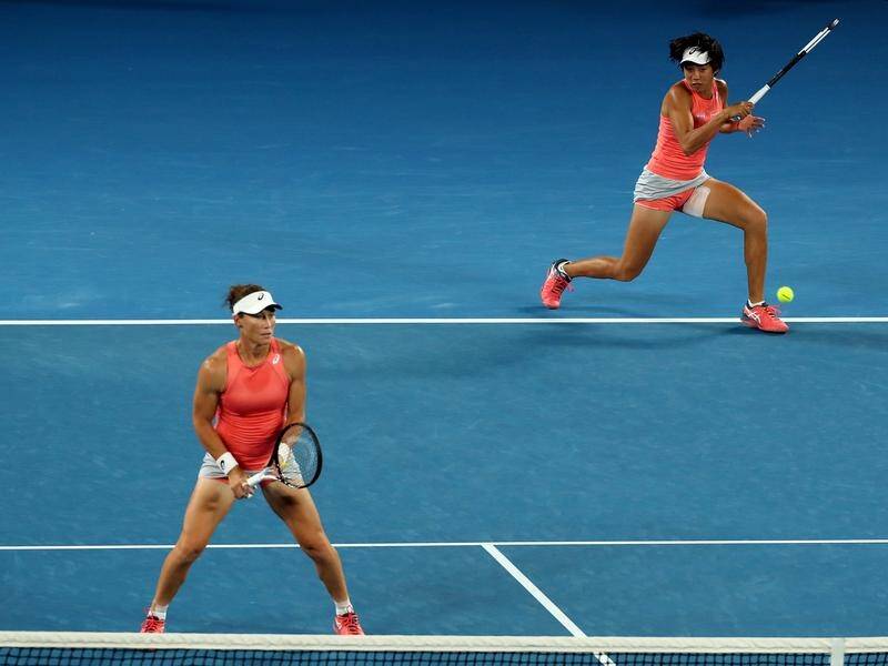 Sam Stosur (left) and Shuai Zhang have reached the Australian Open women's doubles final.