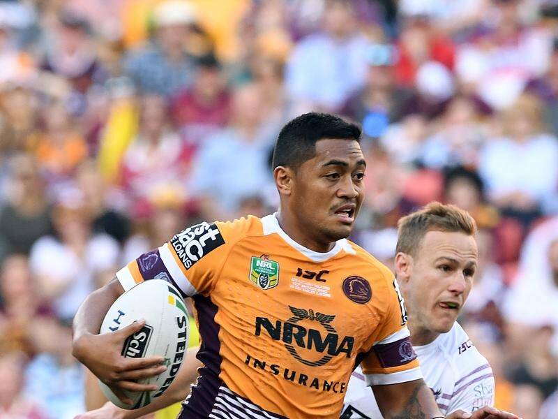 Brisbane's Anthony Milford injured his shoulder in the round 25 clash against Manly.