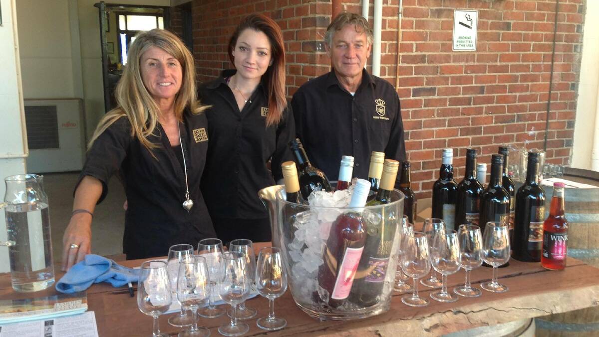 Region in focus: Julie Hillier, Mystique Hillier and Karl Hillier from Harris River Estate Winery. Photo: Supplied.