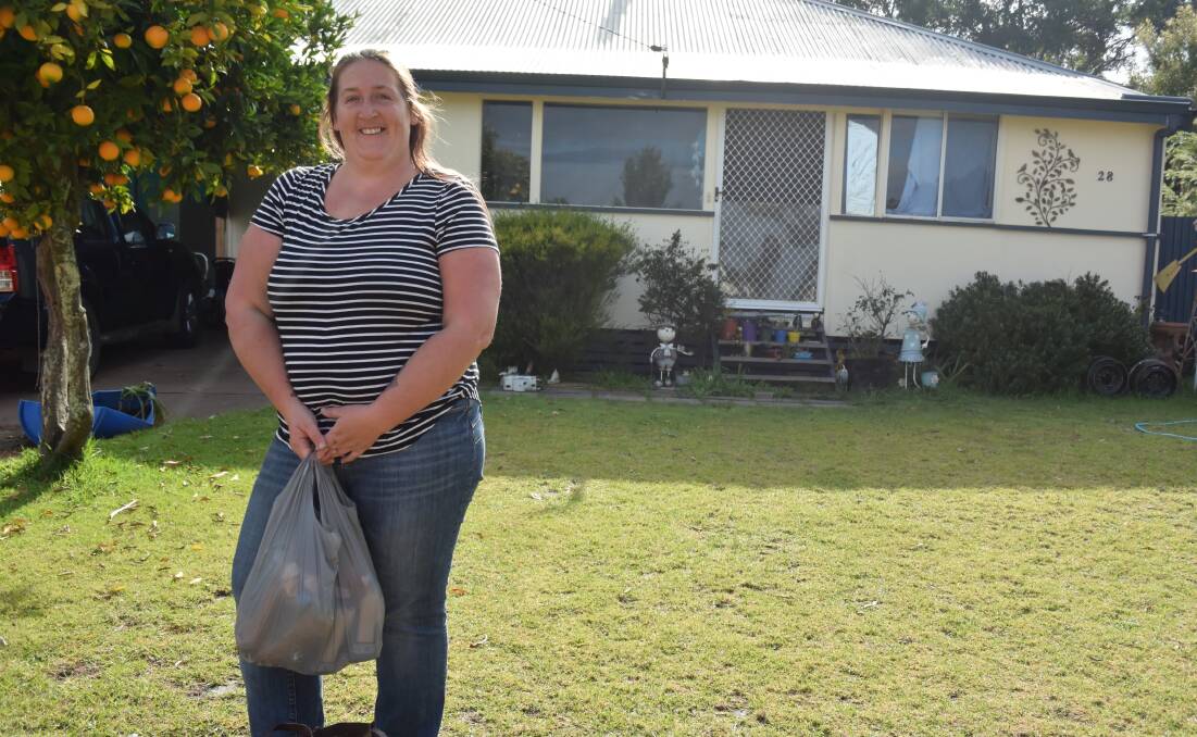 In the community: Collie resident Claire Hall is working with Foodbank WA to distribute goods and supplies to those in need. Photo: Thomas Munday. 