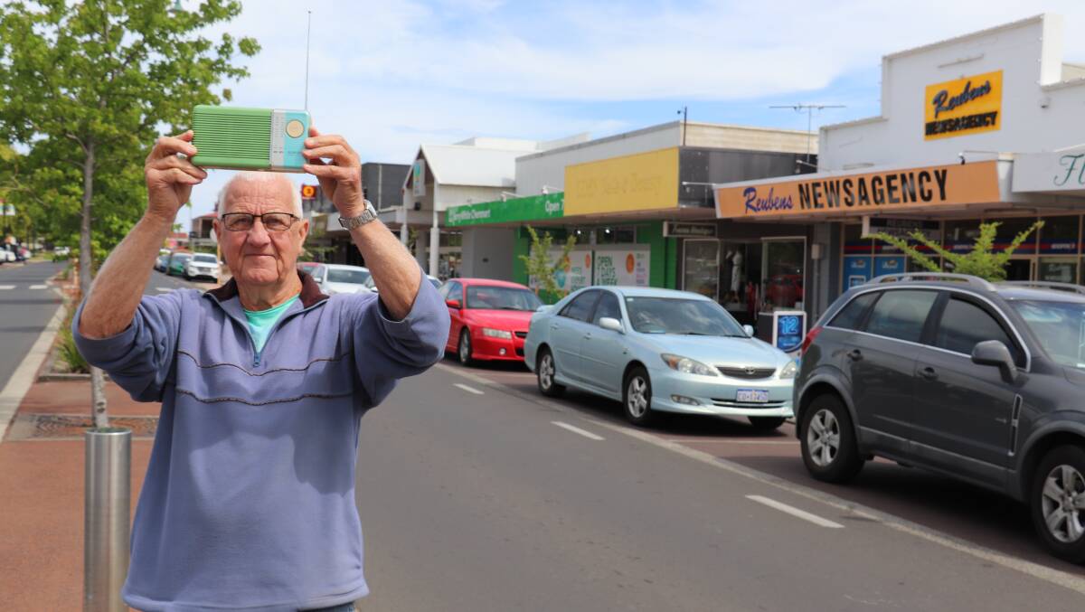 Town tunes: Geoff Wilkes wants to see the Collie Community Radio played throughout the CBD. Photo: Taylar Amonini.