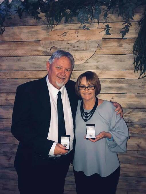 Life members: Shane and Faye Golding were recognised for their dedication to the Collie Eagles Football Club. Photo: Supplied.