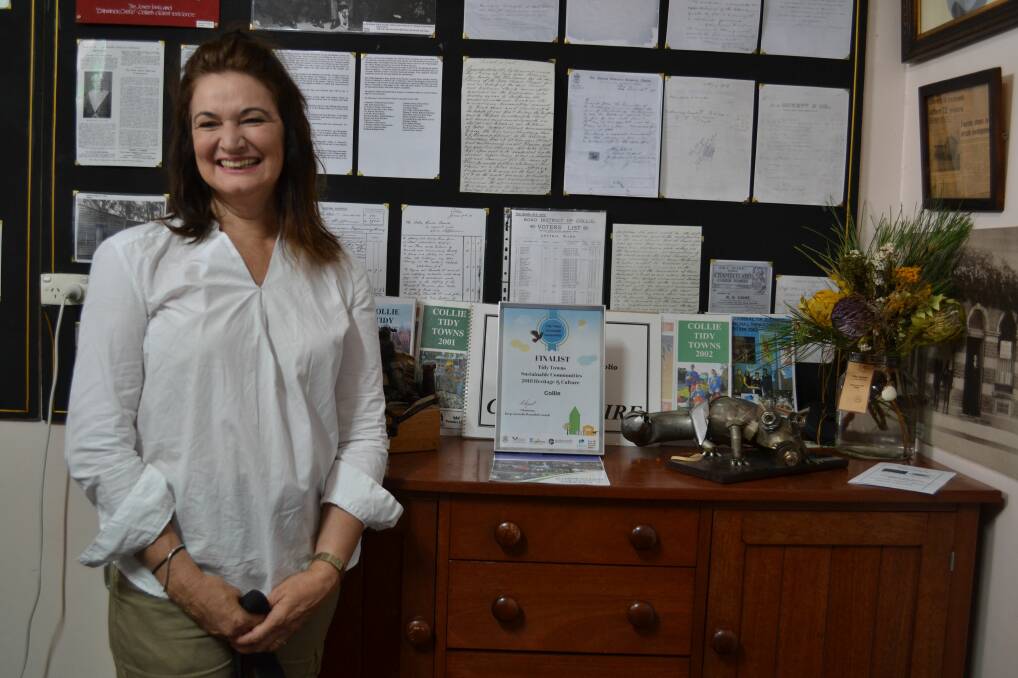 Enjoyable visit: State Tidy Town co-ordinator Shirley Brindley at the Coalfields Museum. Photo: Nola Green.