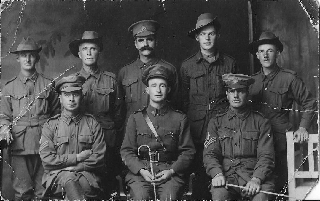 Lest we forget: Six of the eight members of the Collie Boys 3rd Tunnelling Company who will be talked about in next week's article. Photo: Supplied.