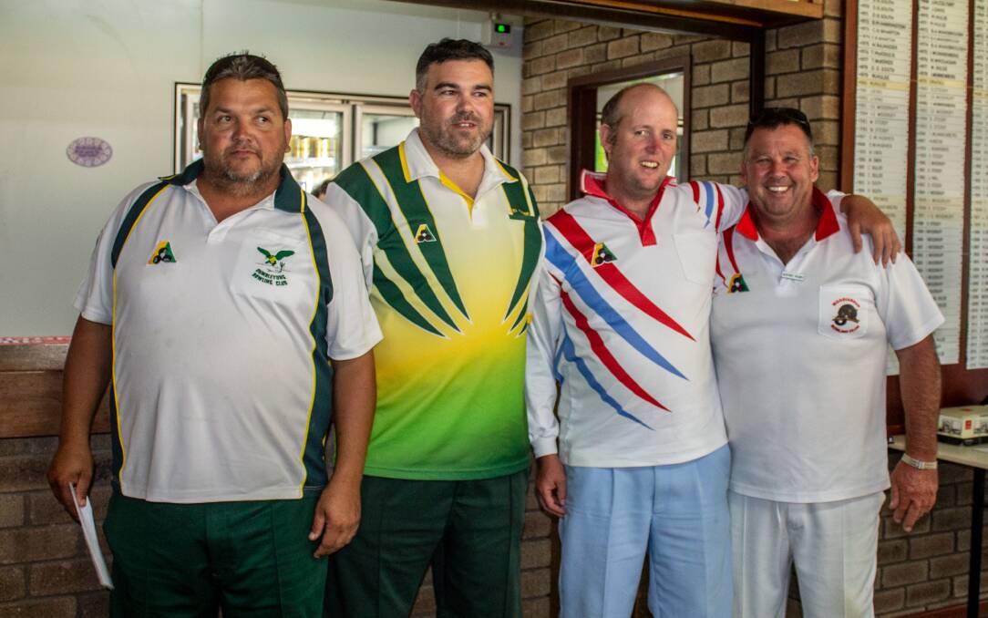 Darkan Australia Day fours bowls: The winning team. Photo: supplied.