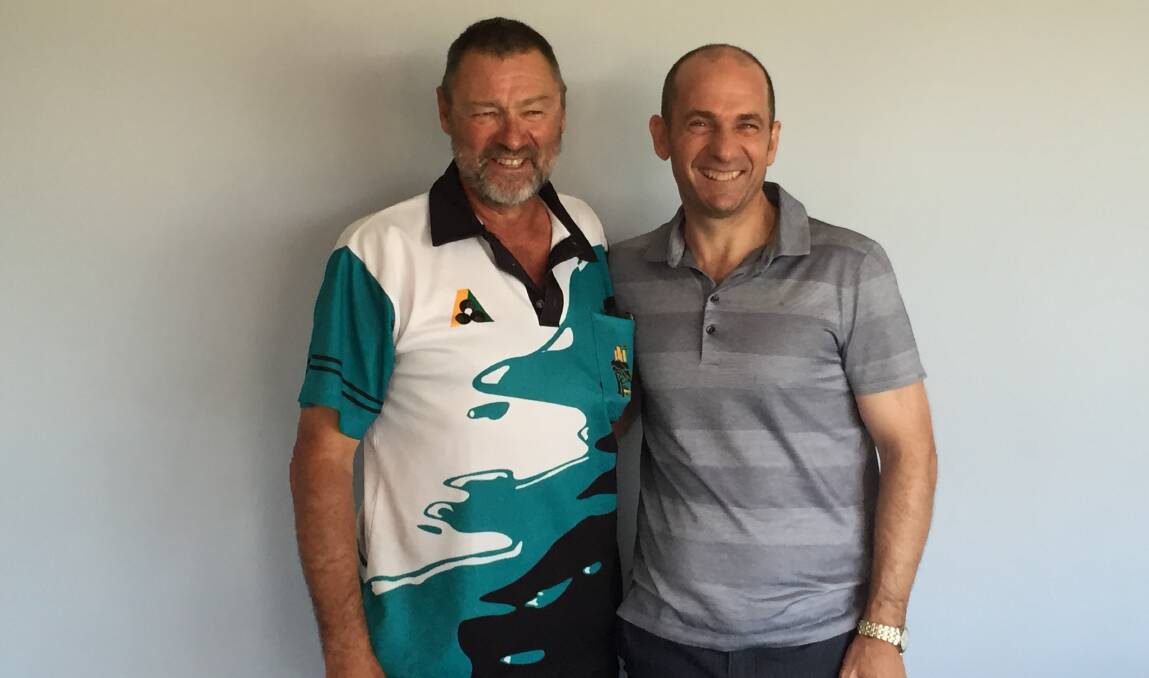 CRVMC Championship Singles winner Gary Keep and sponsor Collie River Valley Medical Centre's Peter Wutchak.