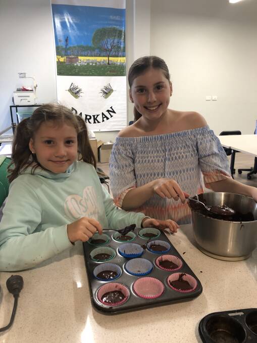 Lily and Holly Gooding enjoying the West Arthur CRC holiday activity session on the school holidays. Photo: Supplied.