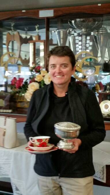 Nett and gross winner: Cara Swan with the prestigious Val Booth Bowl. Photo: supplied.