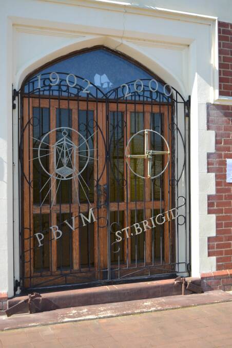Wonderful gift: The front gates of St Brigid's Church, created by the talented Sergio Amadio. Photo: Supplied. 