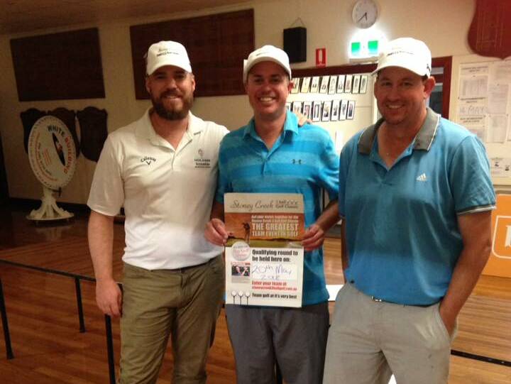 Top trio: The winning team of Kyle Hulls, Regan Old and Clayton Flynn from this year's Stoney Creek 3Ball Classic. Photo: supplied.