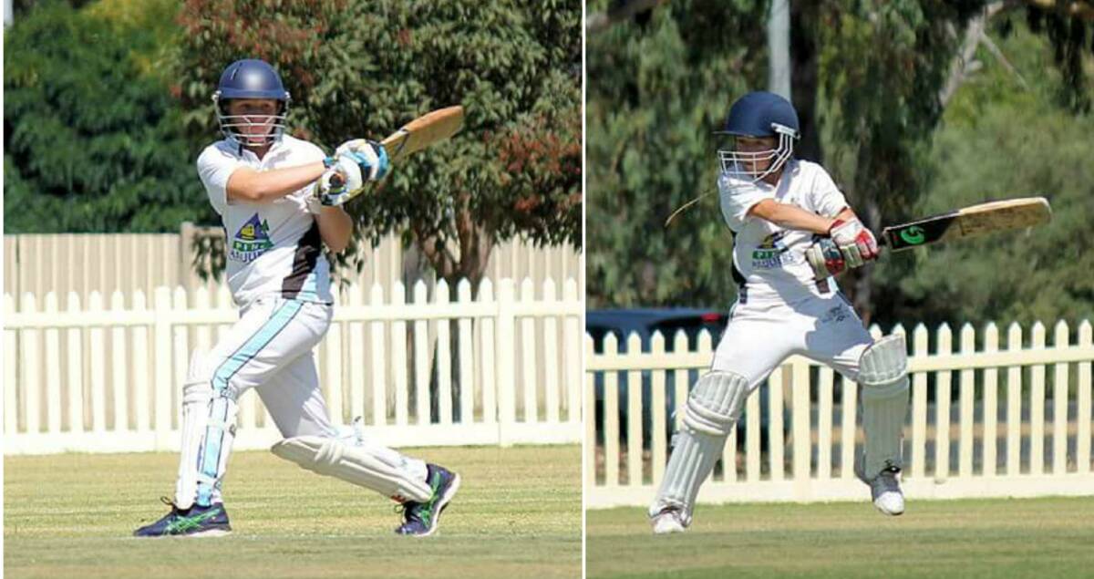 Year 8 Collie cricketers Blayden Coverley and Josh Elliott. Photos supplied.