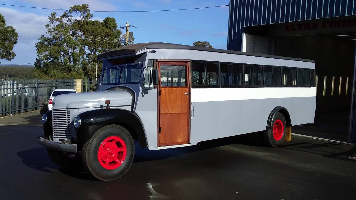 Grand old girl: The Della bus in all her restored glory at the Coalfields Museum and Historical Centre. Photo: Supplied.