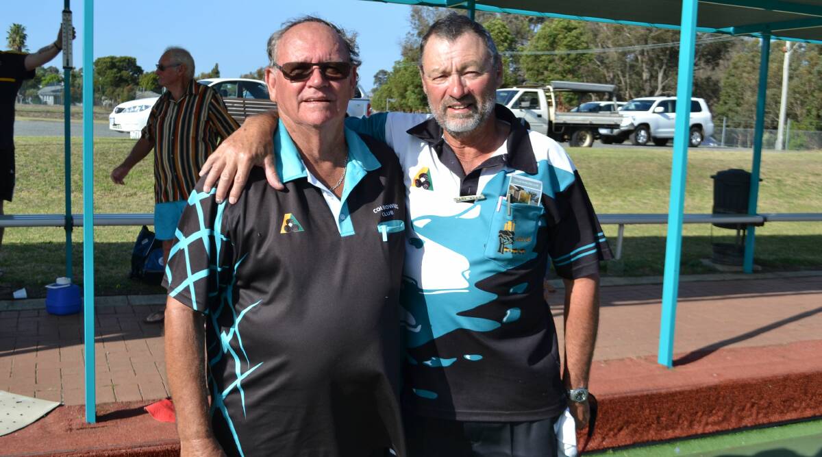 On a roll: The Reubens Championship Pairs winners Ron Guilfoyle and Gary Keep, who have played against runners-up Ashley Collins and Tom Edwards for the past four years. Photo: Supplied.