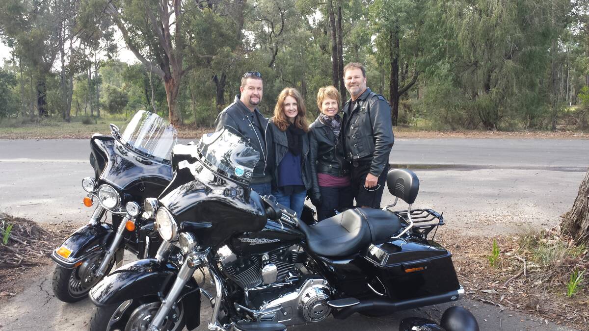 Ready to ride: Locals Paul and Peta Kohler and Sue and Steve Povee are preparing to ride to Alice Springs later this month to raise money and awareness for mental illness and suicide prevention.