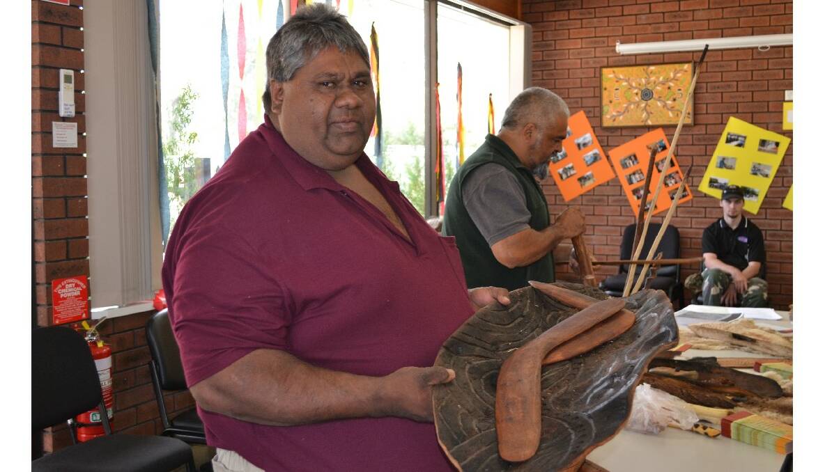 Joint Noongar of the Year award winner James Khan at Thursday's Cultural Day, where attendees discussed opportunities for cultural practices in parks with representatives from the Department of Parks and Wildlife.